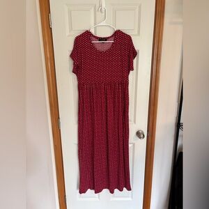 Suzanne Betro Red with white polka dot dress